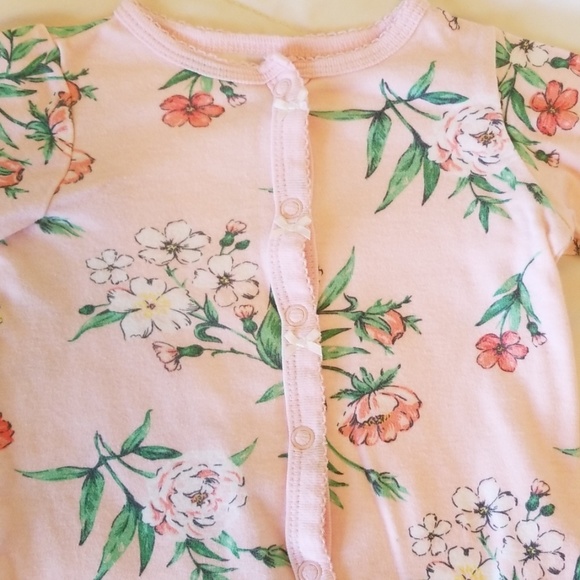 Carter's Pink Floral Onesie - Picture 2 of 4